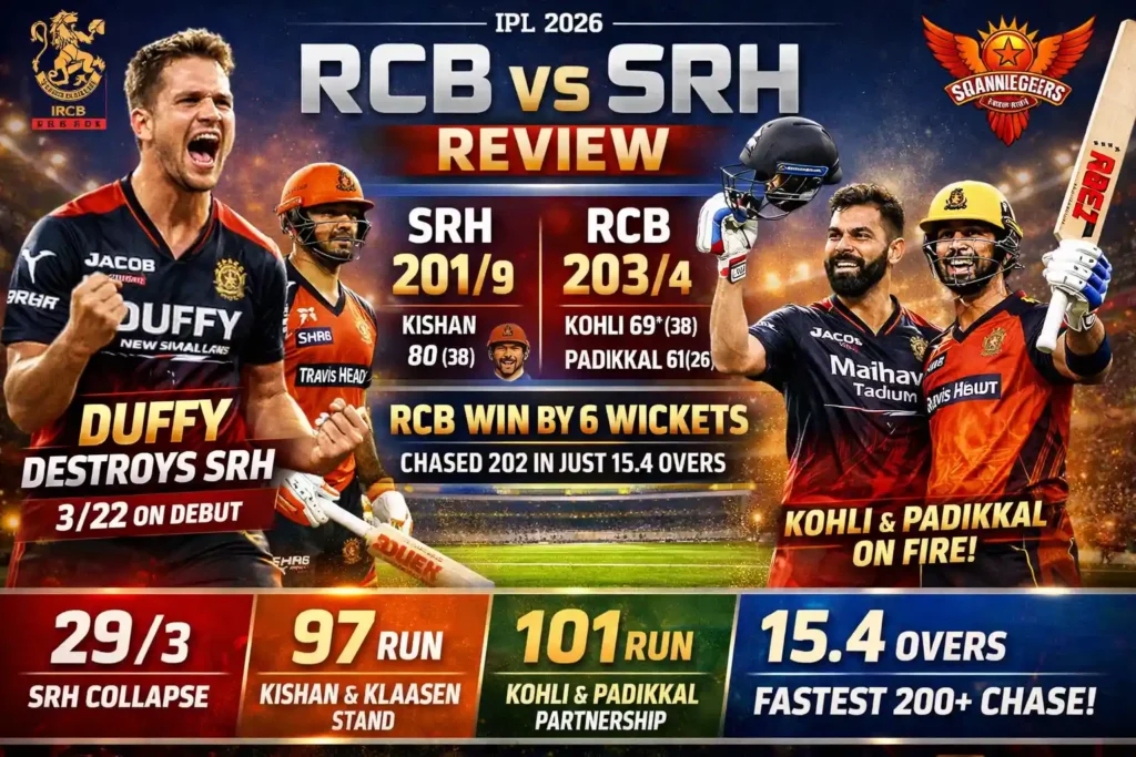 Royal Challengers Bengaluru vs Sunrisers Hyderabad Review: Why SRH’s 201 Was Never Safe at Chinnaswamy