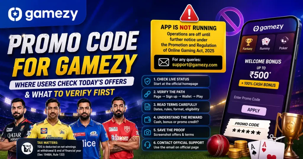 Promo Code for Gamezy: Where Users Check Today’s Offers and What to Verify First